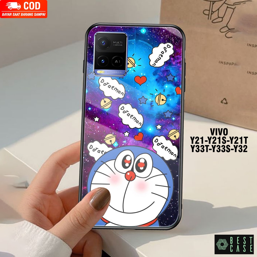 BEST CASE VIVO Y21/Y21S/Y21T/Y33S/Y33T/Y32 TERBARU MOTIF (DORAEMON) - CASE 2D GLOSSY - CASE HP - HAR