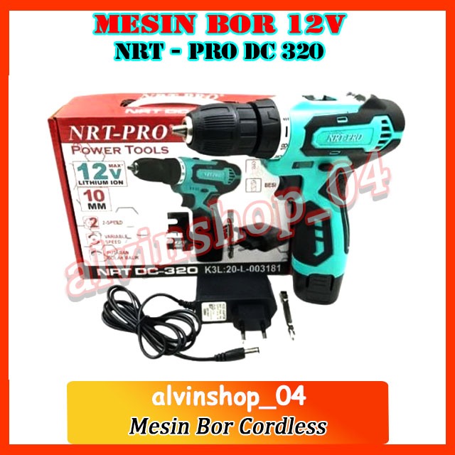 Bor Ces Cordless NRT Pro 320 DC baterai 1 NRT - PRO Portable 12Volt