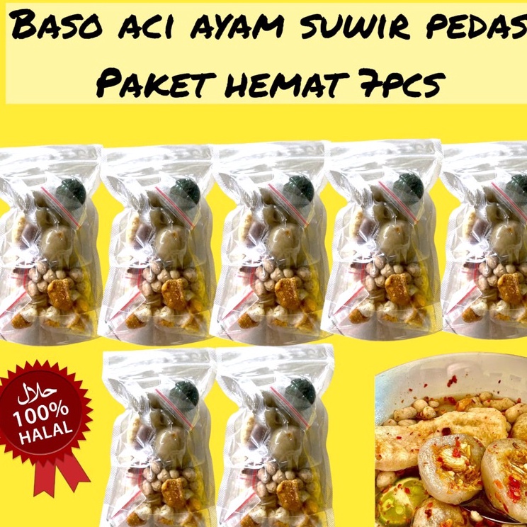 

PAKET HEMAT BASO ACI AYAM SUWIR 7pcs / BASO ACI HEMAT AYAM