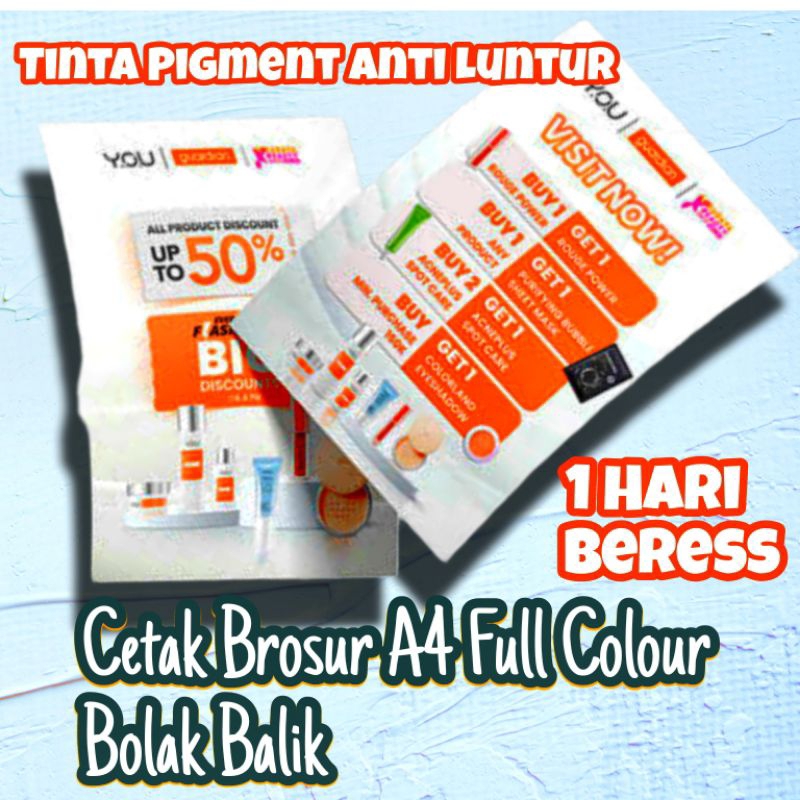 

Cetak brosur HVS 75Gsm A4 Full Colour Bolak Balik