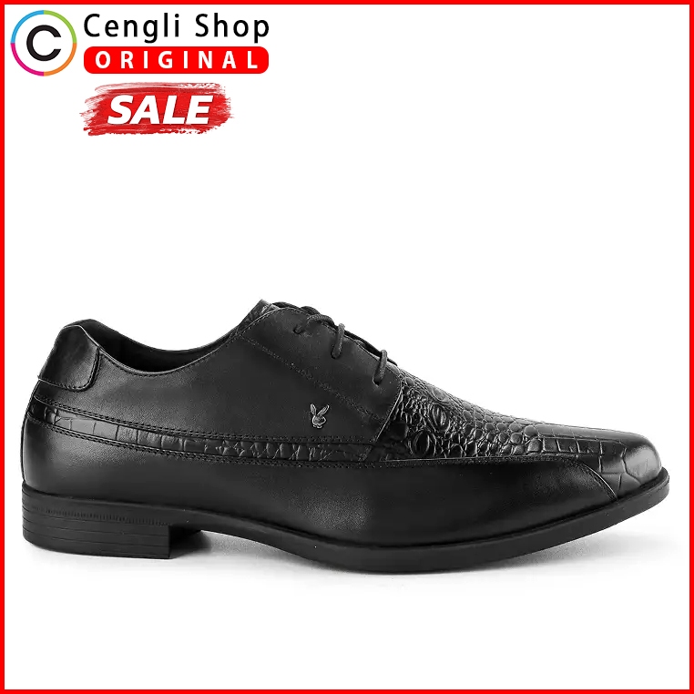 PL05 SEPATU FORMAL PLAYBOY PRIA ORIGINAL PANTOFEL KULIT HITAM