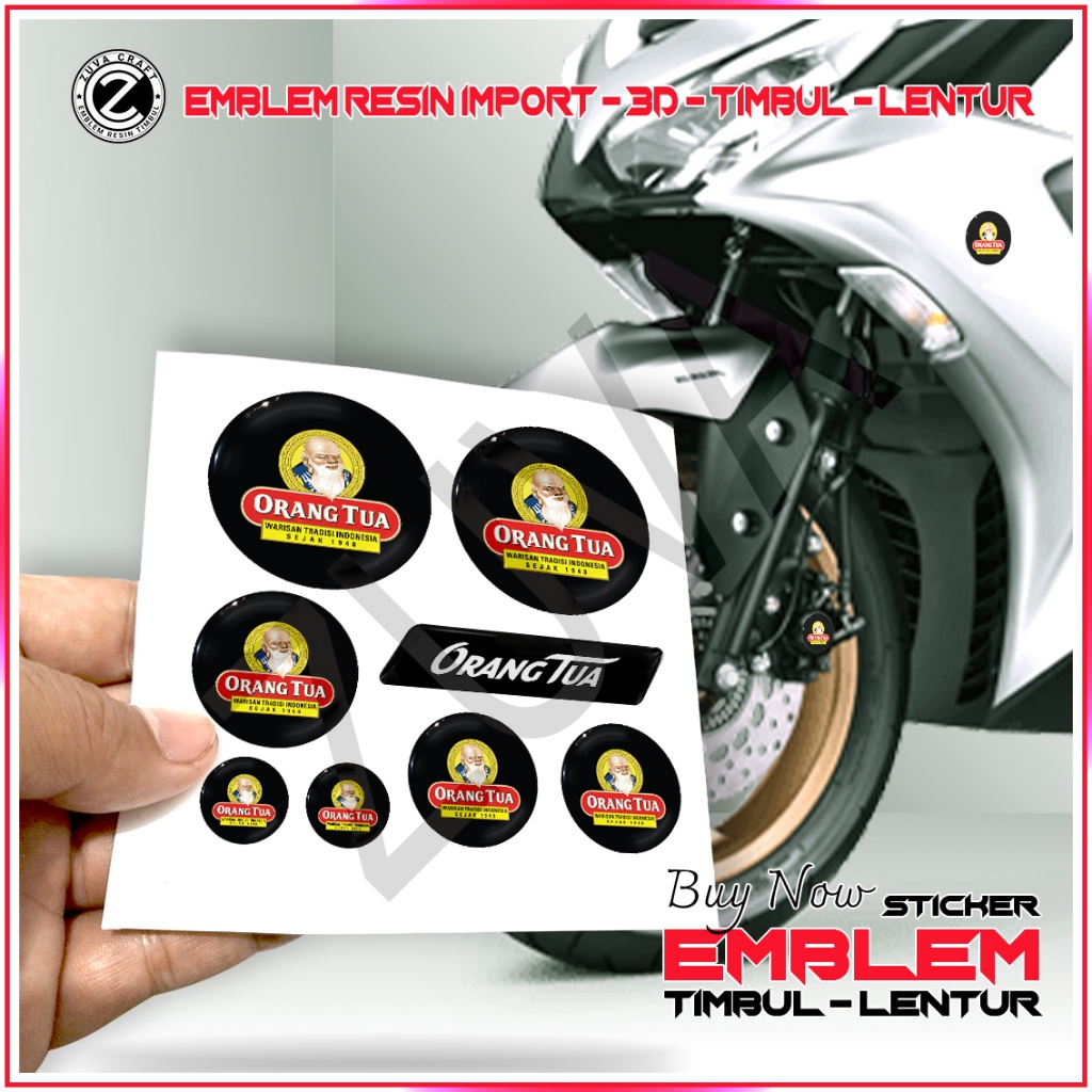 STIKER MOTOR 1 PAKET STIKER MOTOR LOGO OT ORANG TUA STIKER NMAX STIKER AEROX STIKER EMBLEM NMAX AERO