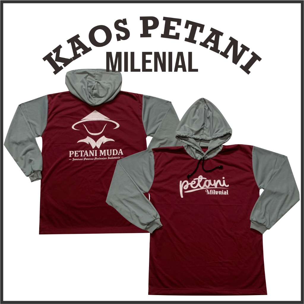 BISA COD Kaos Baju basahan kerja sawah petani peternak berkebun bersablon Petani Muda Milenial