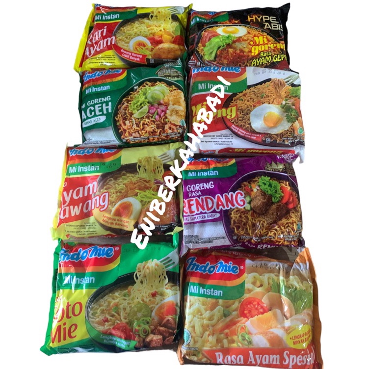 

Indomie 1 Bundle isi 5 bks (Goreng Spesial, Rendang, Aceh, Ayam Spesial, Geprek, Ayam Bawang, Kari dan Soto)