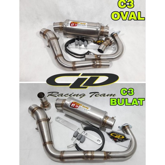TREND TERBARU Knalpot Original CLD Type C3 Bulat C3 Oval Beat Beat Fi Scoopy Vario 110