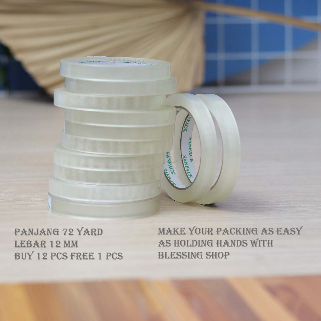 

Isolasi 72 Yard x 12mm Selotip Sanpack Solatip