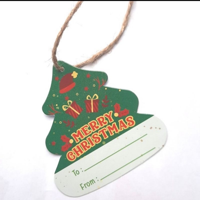 

Hang Tag Gantungan + Tali Siap Pakai Dari Untuk Natal Merry Christmas