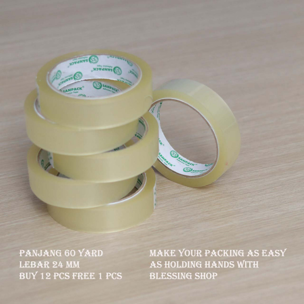 

Isolasi 60 Yard x 24mm Selotip Sanpack Solatip