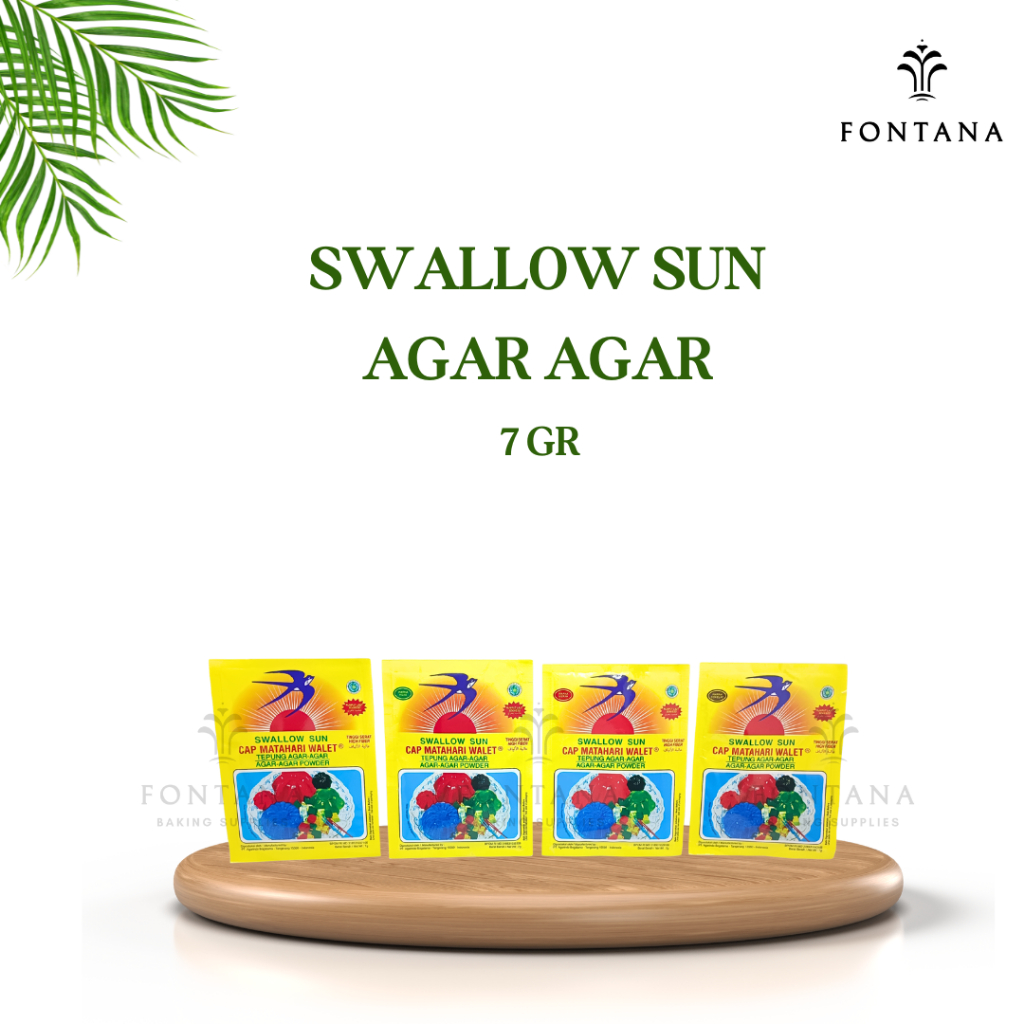 

AGAR AGAR SWALLOW SUN 7 GR CAP MATAHARI WALET / TEPUNG AGAR AGAR SWALLOW SUN / BUBUK AGAR AGAR