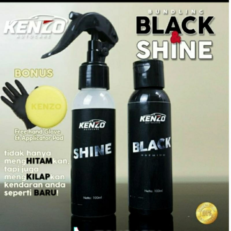 KENZO BLACK PREMIUM+SHINE// PENGHITAM & PENGKILAP BODY MOTOR/MOBIL/ PENGHITAM VIRAL/PENGKILAP VIRAL