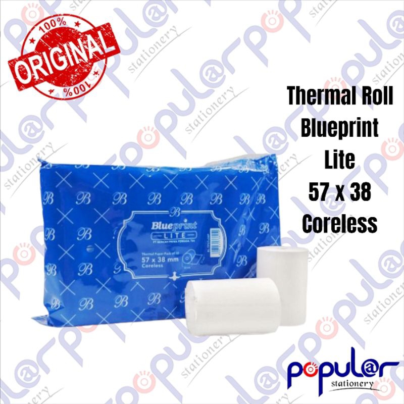 

Thermal Roll Blueprint Lite 57 x 38 Coreless 1 Pak / 10 Roll