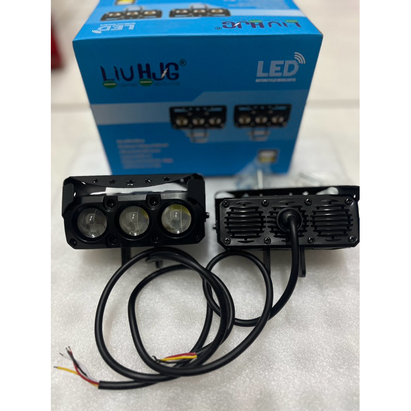 Lampu Tembak Laser SQL HJG 3 Mata Alumunium+ Plastik Premium non kipas