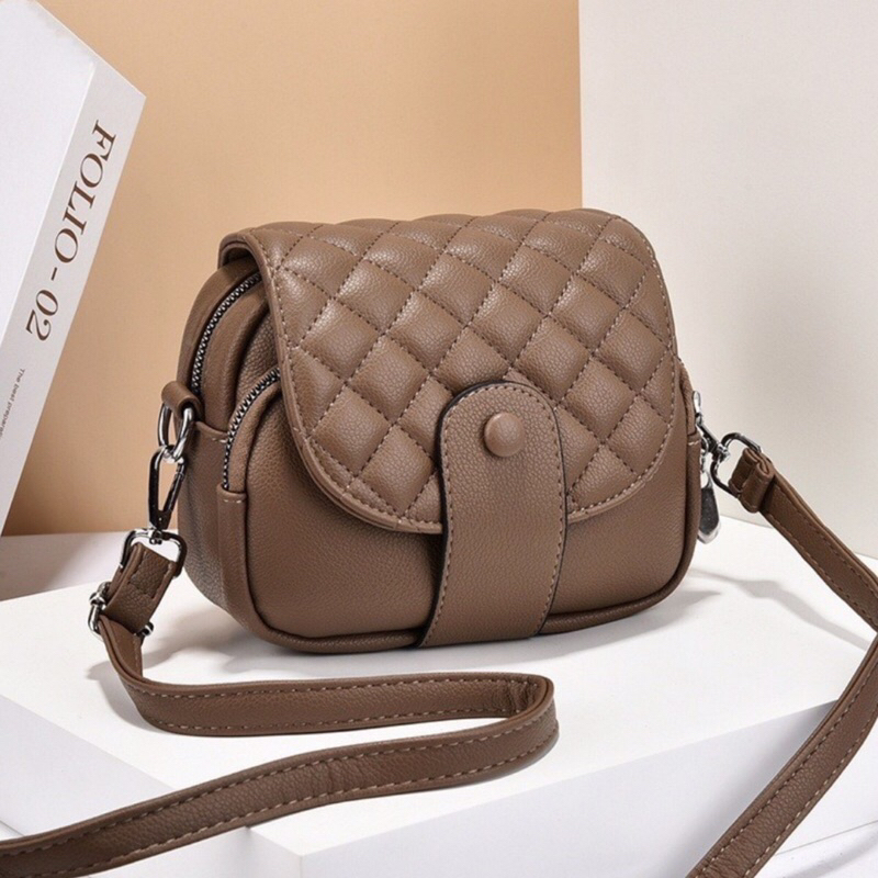 Tas selempang wanita tas slingbags wanita jahit kancing tas kecil tas mini tas kondangan wanita tas 