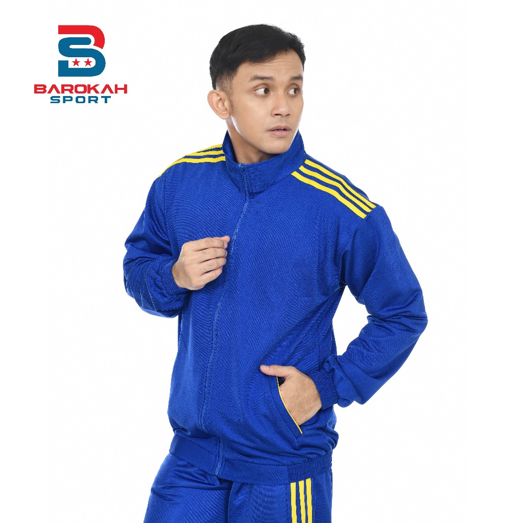 HM Barokah - Jaket Olahraga Laki Laki Jaket Training Pria/Jaket lari/Jaket bersepeda senam/running c