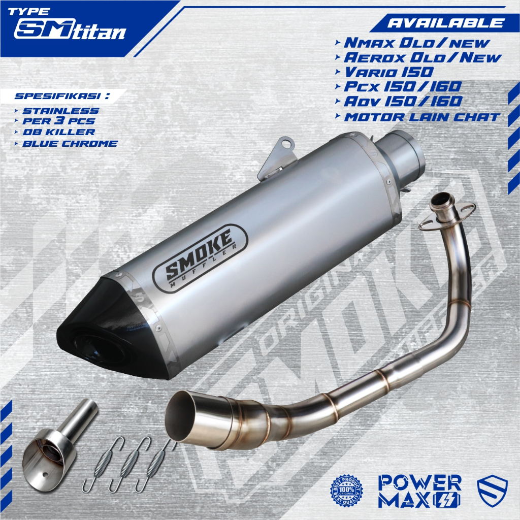 Knalpot yamaha nmax new 155,Yamaha nmax 155 old original smokemuffler