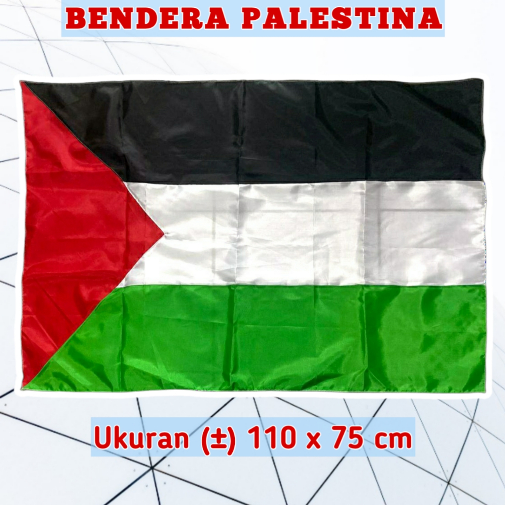 Bendera Palestina Besar / Bendera Palestina / Bendera Merah Putih / Bendera Indonesia / Bendera Logo