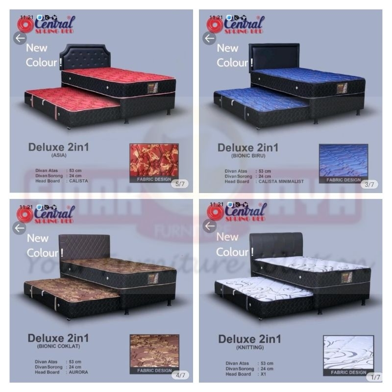 Springbed 2in1 central delux dream uk.120x200 + Sandaran