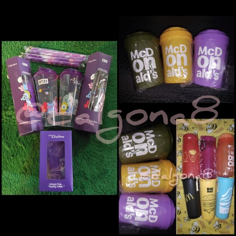 Tumbler McD Tumbler Chatime BT21 botol Colorful bottle McDonald