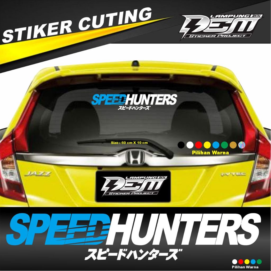 STIKER SPEEDHUNTER STIKER KACA BELAKANG MOBIL VARIASI STIKER MOBIL KEREN