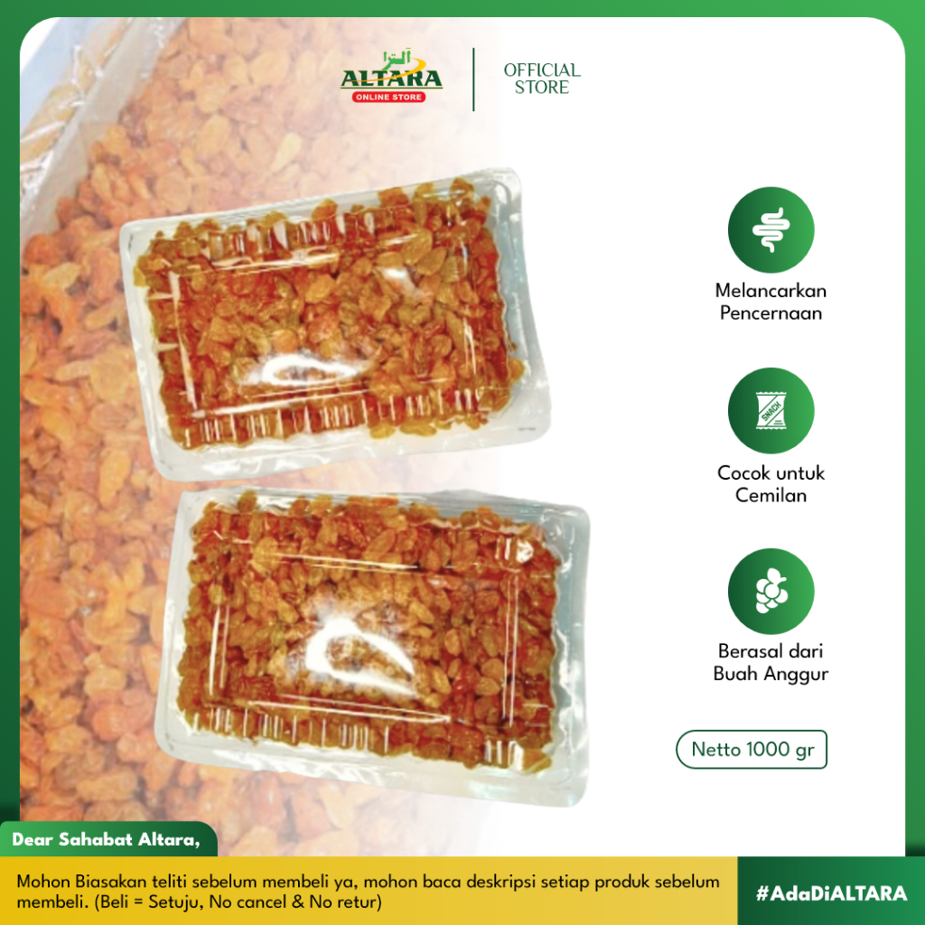 

Kismis Golden Raisin Al Madinah 1kg