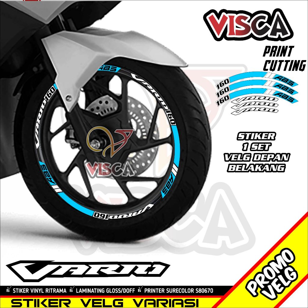 Stiker Velg List Velg Motor Stiker Velg Vario Variasi Vario 160 Abs