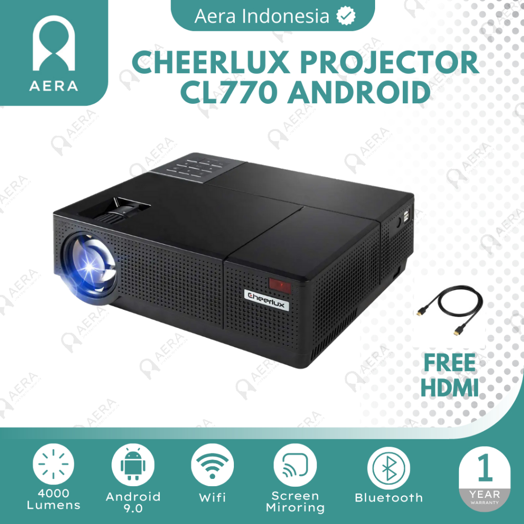 CL770 ANDROID | Proyektor Cheerlux CL770 Android 4000 Lumens Full HD 1080P | Proyektor Android Bluet