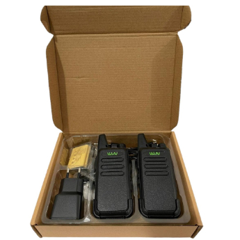 TERBARU  Sepasang HT WLN KD - C1 HT UHF Free Handsfree Lengkap KDC1 WLAN ORIGINAL isi 2pcs walkie ta