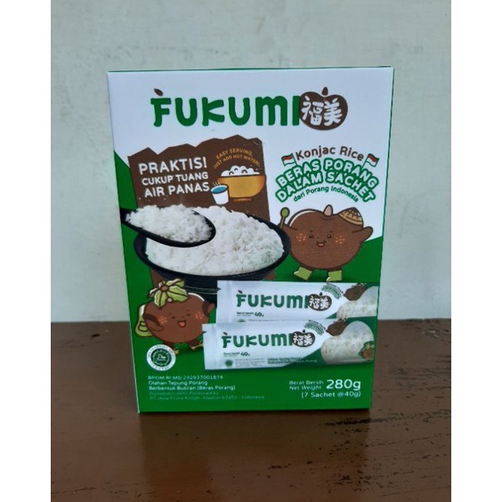 

➠Pasti Murah Fukumi Beras Porang 1 Box Isi 7 Sachet @ 40 gram C37 ✸
