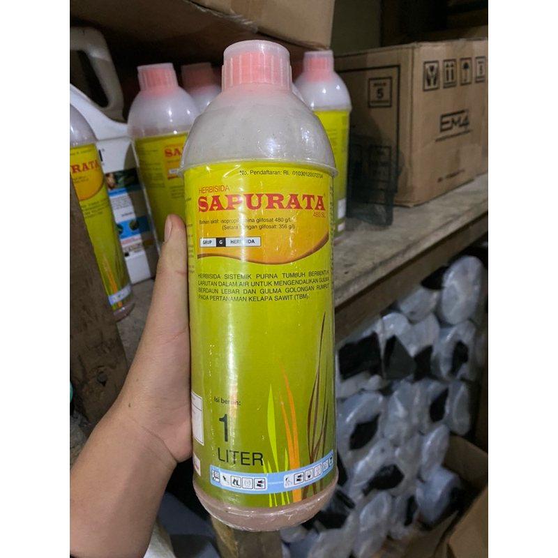 Herbisida Sapurata 480SL Racun Rumput Glifosat Sistemik kemasan 1 Liter