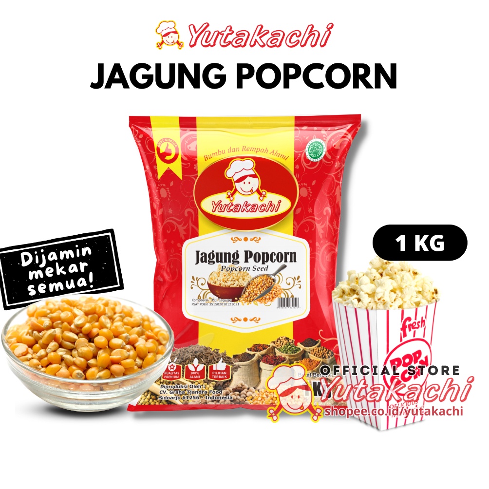 

↔ Jagung Popcorn 1Kg Yutakachi / Popcorn Mentah Original / Yutakachi-Kemasan-1Kg 72