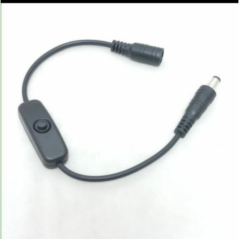INLINE SWITCH SAKLAR TOMBOL DC 5MM UNTUK CCTV LED STRIP SAKLAR