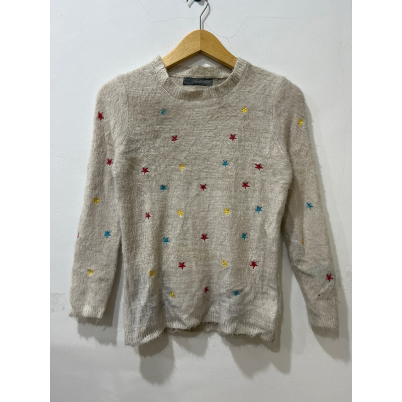 Sweater Rajut Knit Fuzzy Bintang Star Small size ukuran kecil bordir bintang rainbow cute girly soft