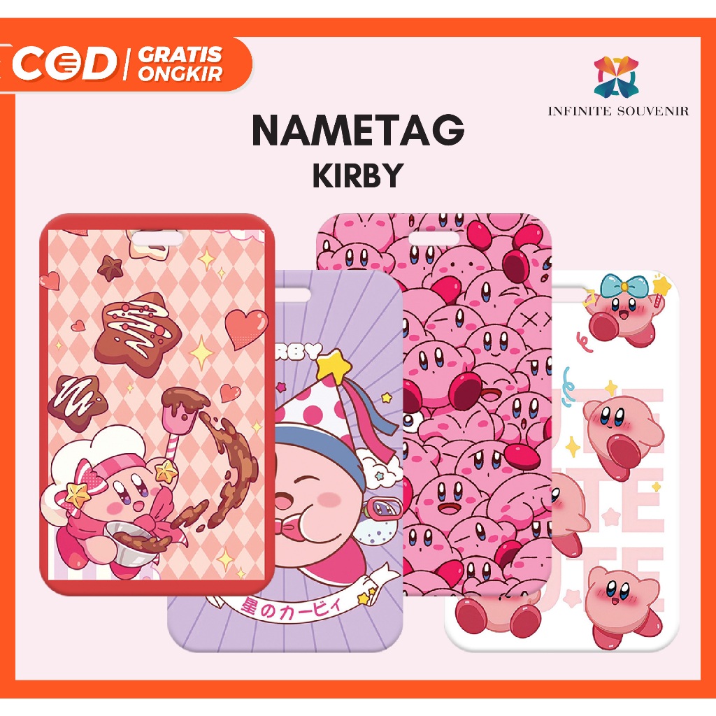 

(N009) Nametag Kirby TANPA TALI / Card Holder Motif Kirby / ID Card Kirby Batik / Tempat Kartu