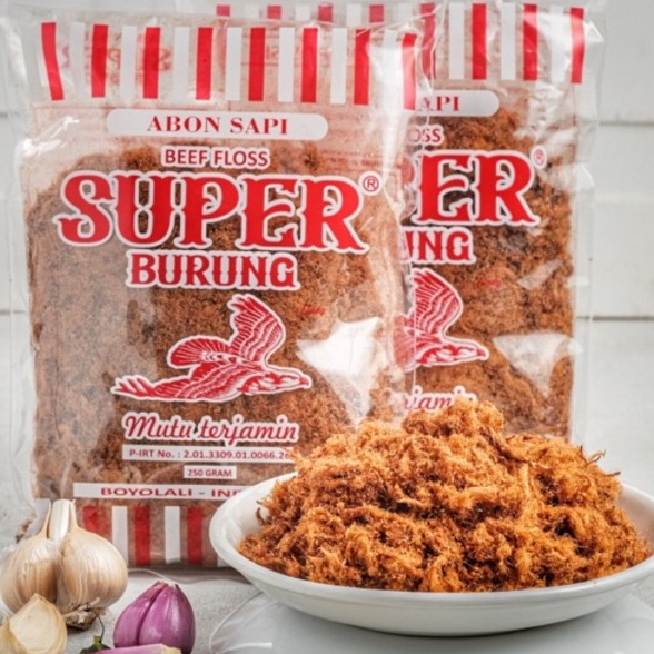 

[KODE 6HJVA] Abon Sapi Super cap Burung Elang 250 gram | Boyolali