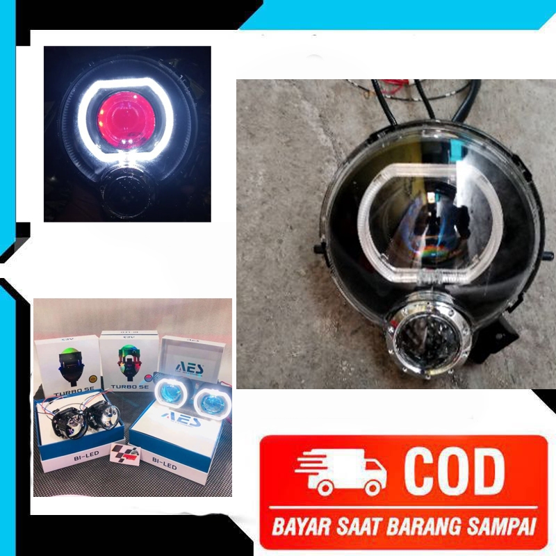 Lampu Depan Biled Fino Karbu Paket Lengkap