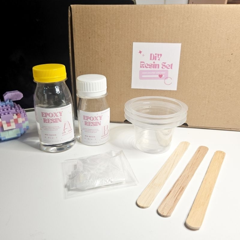 DIY Resin Set | Epoxy Resin Bening | Cairan Resin untuk Kerajinan | Cairan Resin A + B