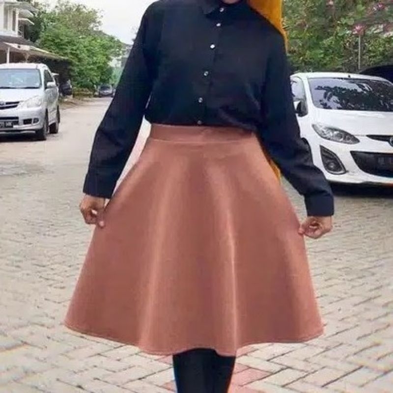 ROK MIDI SCUBA/ROK PENDEK SCUBA IMPORT(COD AKTIF)