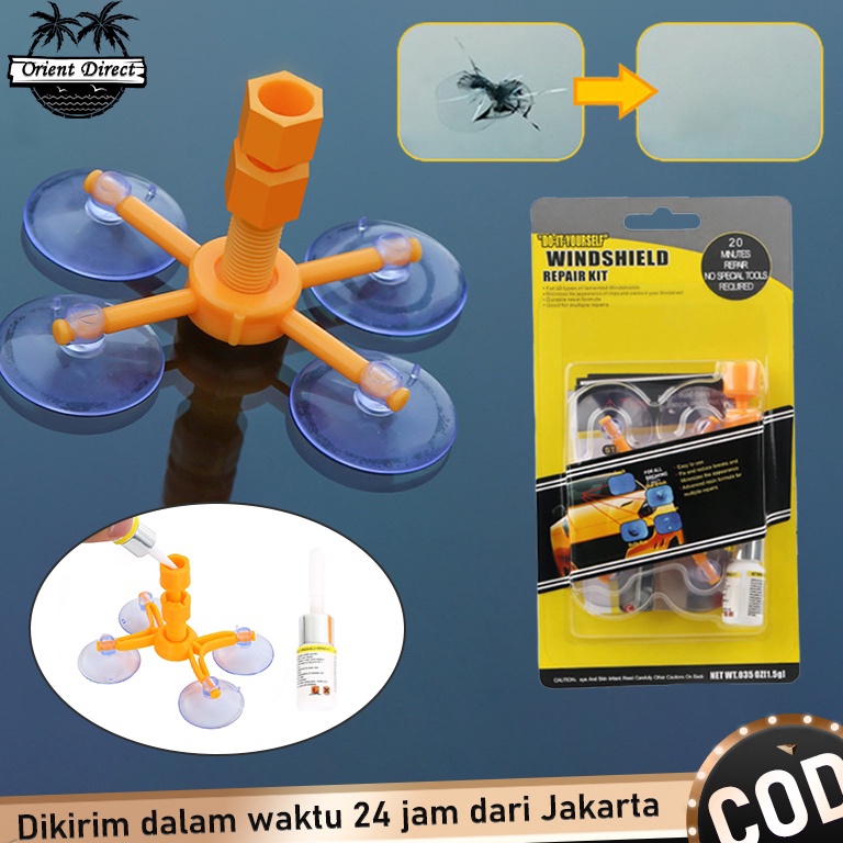 MURAH MERIAH Lem Kaca Mobil Retak Wiendshield Car Crack Glass Repair Kit Lem Kacamata Retak