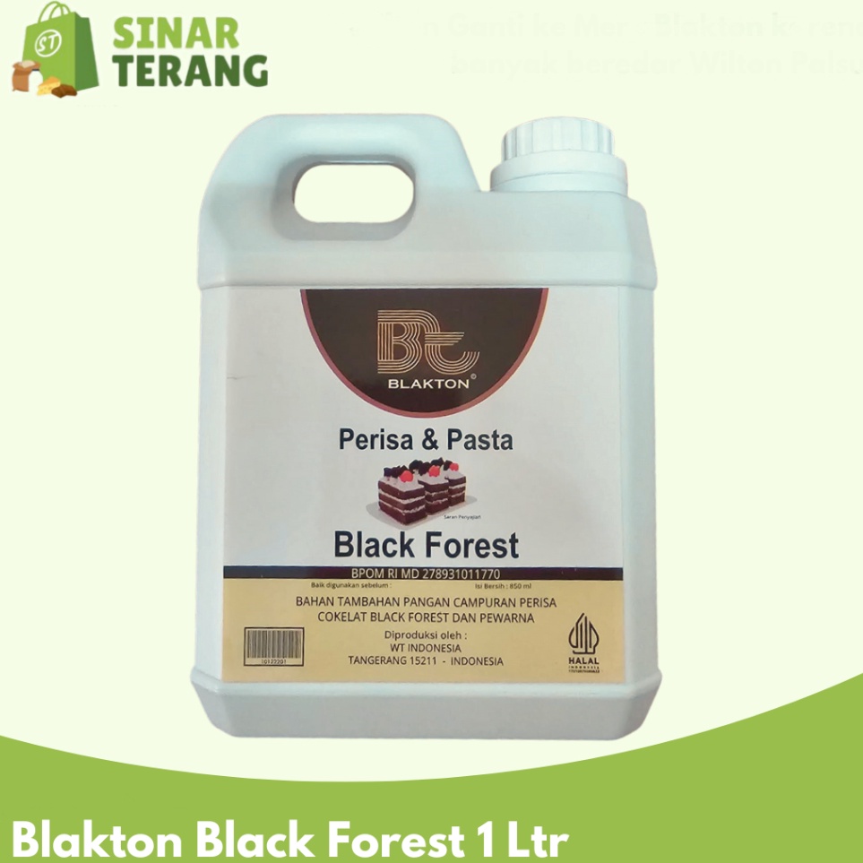 

➭Terkini☈ PASTA COKLAT BLAKTON 1L / Black Forest besar 1 Liter / 1 KG 072 ❂