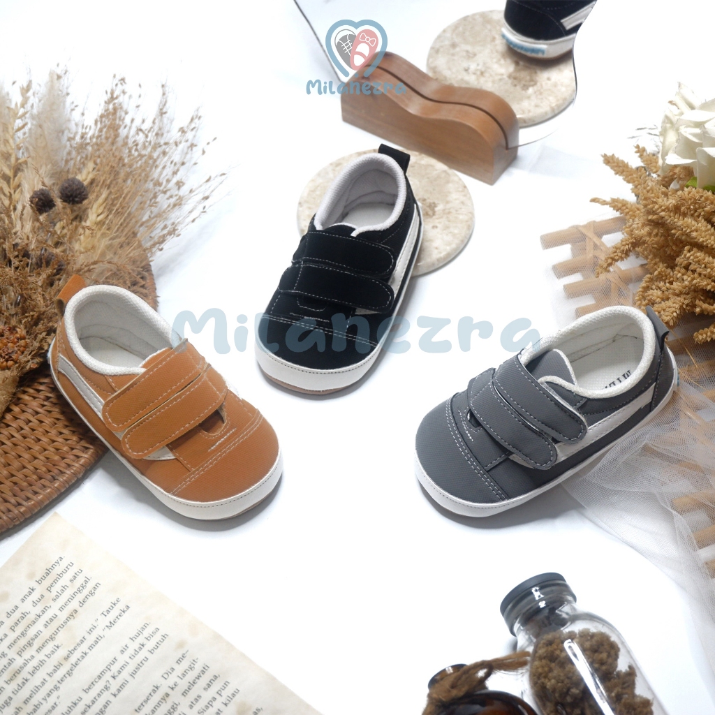 MILANEZRA - Sepatu Bayi Baby Shoes Prewalker Murah Laki-laki Perempuan Umur 2 - 12 bulan Model Zilong - P25