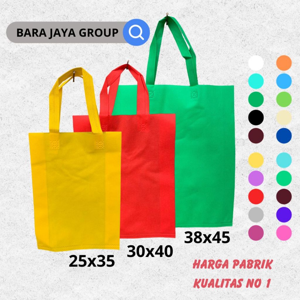 

♥️BARA♥️ Goodie Bag Tas Belanja Spunbond Pres Ukuran 30x40