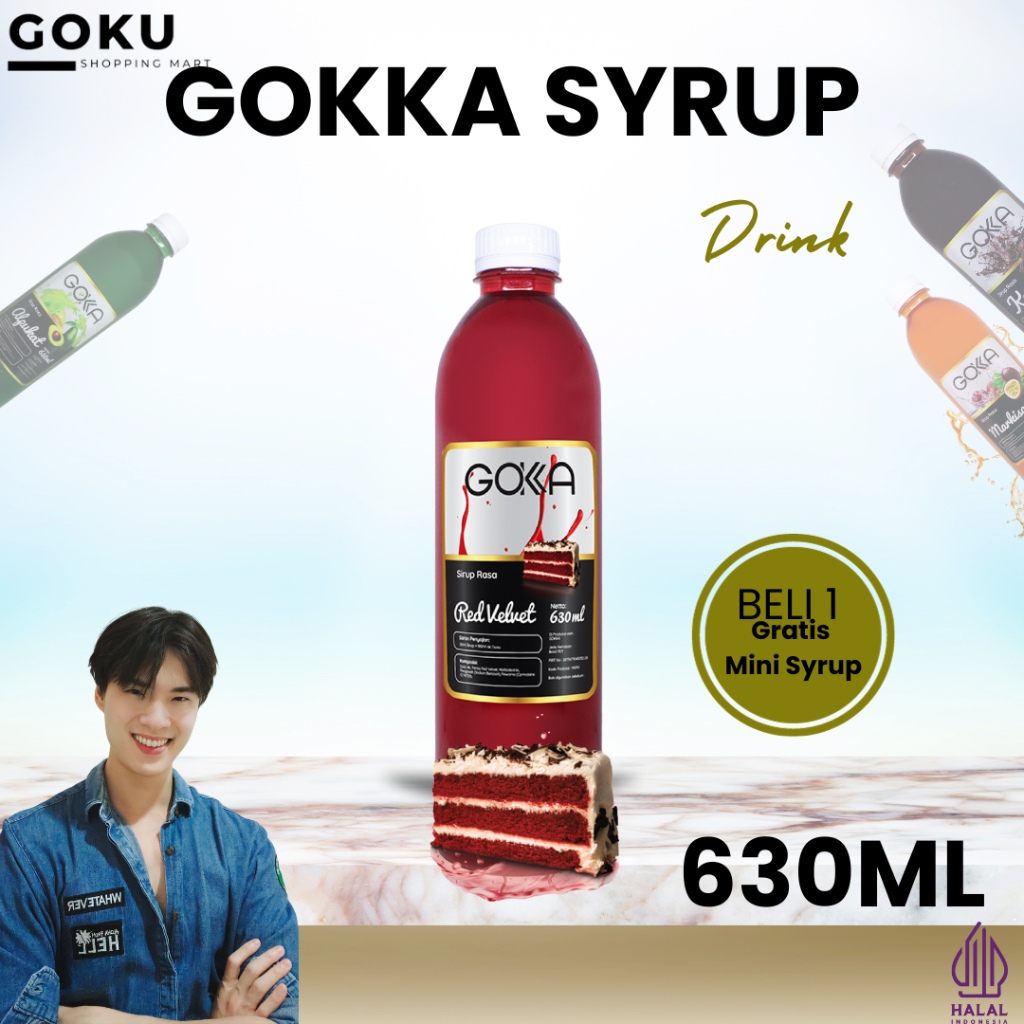 

Minuman Sirup 630ml Gokka Syrup Rasa Red Velvet