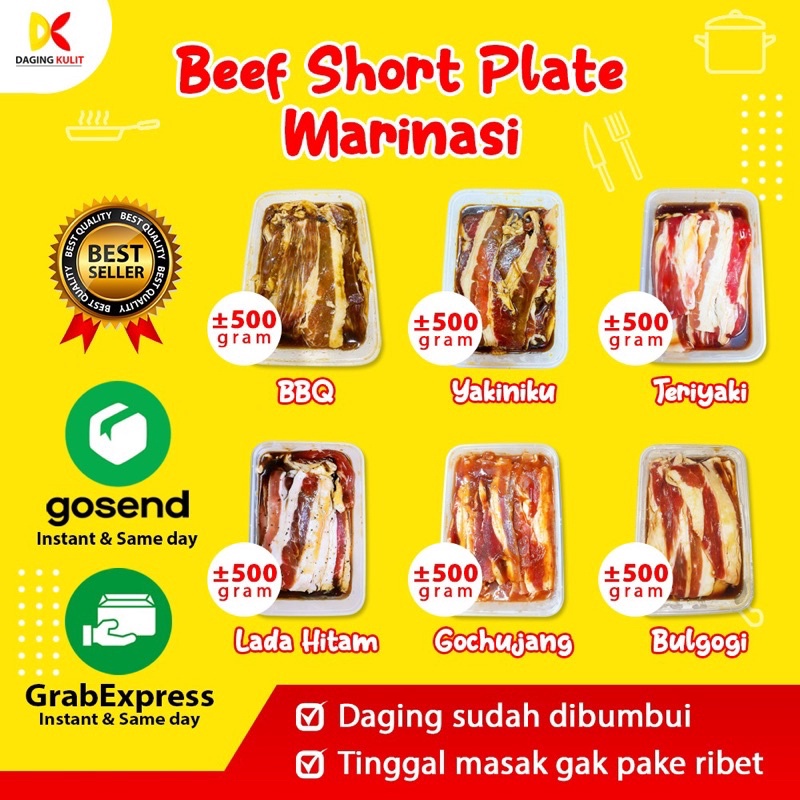 

HOT Product BEEF SHORT MARINASI / DAGING SLICE MARINASI / DAGING SAPI MARINASI grosir