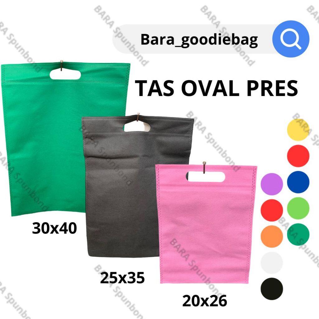 

♥️BARA♥️ Goodie Bag Tas OVAL pres 25x35