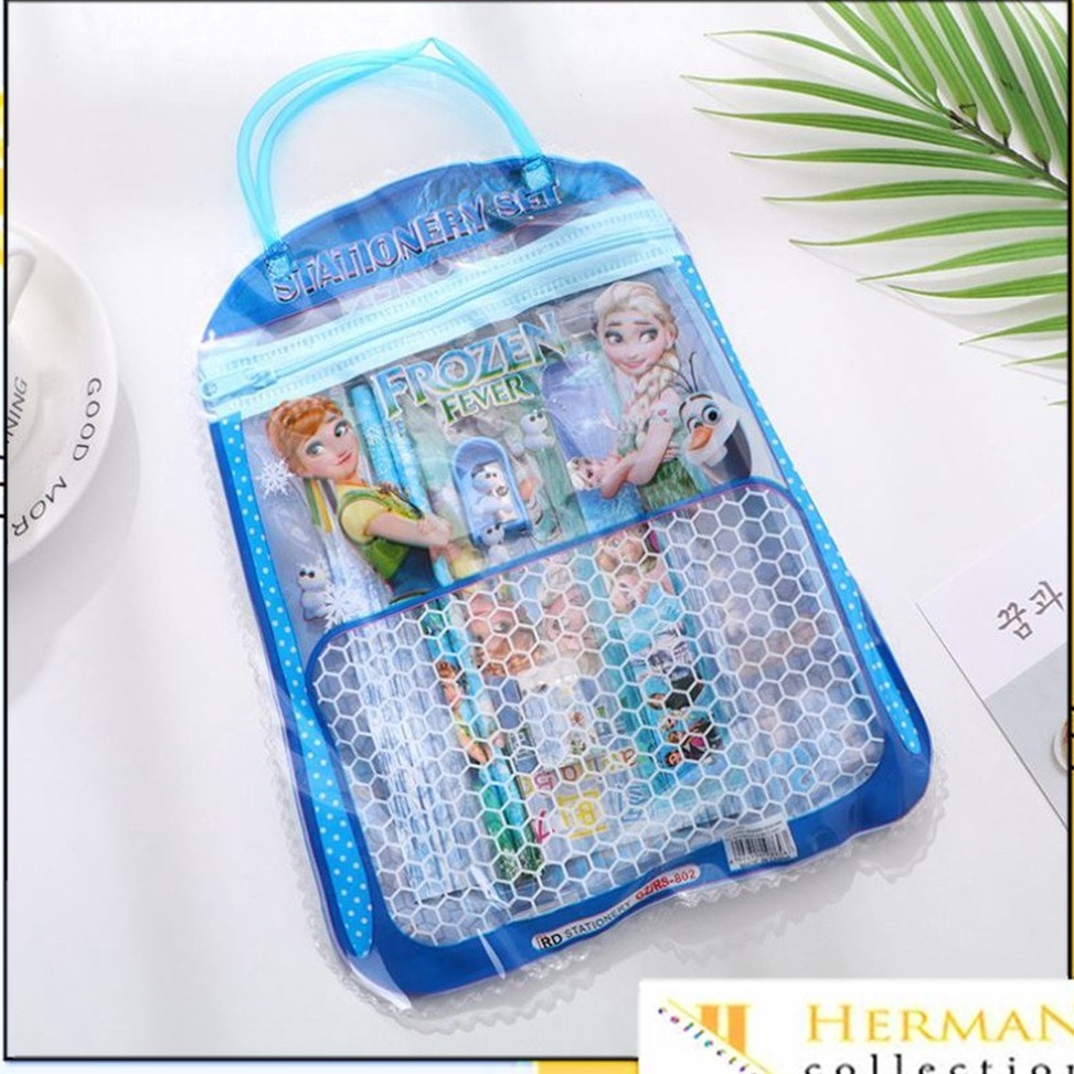 

HC Stationery Set 6 in 1 Free Bag Alat Tulis Anak Sekolah Buku Pulpen Penghapus Pengaris