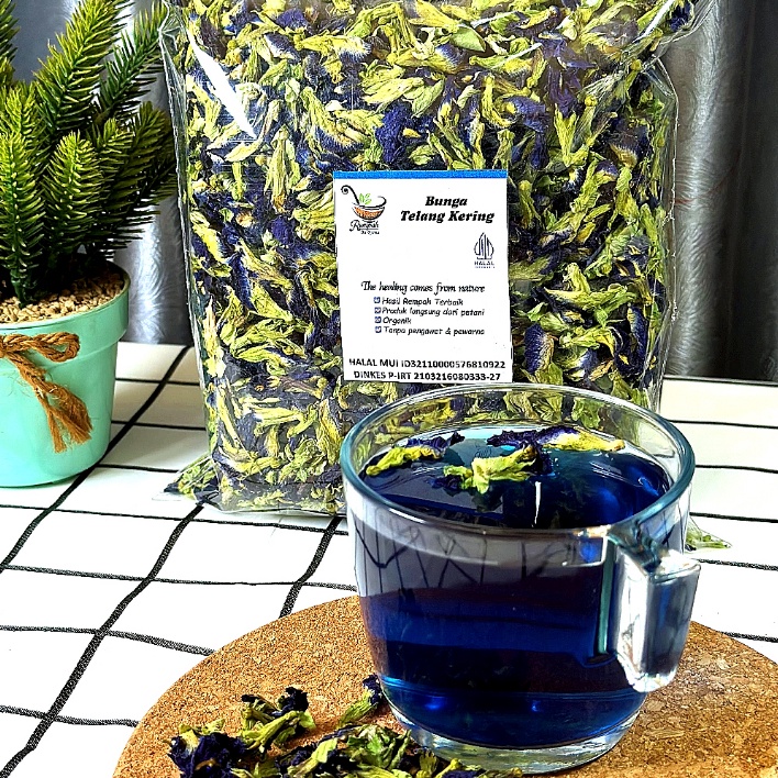 

[KODE E9SYI] Bunga Telang Keringanik 100 Gram Grade A Panen Baru