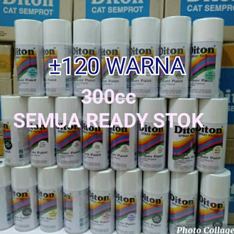 ✉ A.Pilok Pilox Cat Semprot Diton 300cc black doff 884 clear 8540 putih 840 biru hitam 839 merah cab
