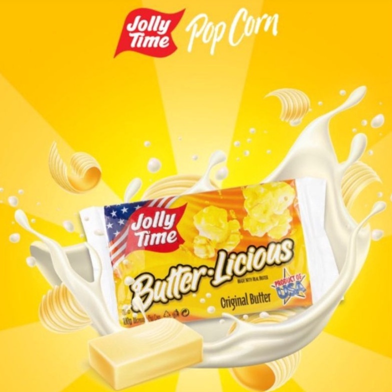 

80 Popcorn Jolly Time Butter Licious / Pop Corn rasa Mentega ↓Grosir
