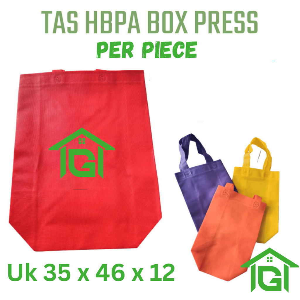 

( Isi 12PCS ) HBPA Handle Box Press Goodie Bag/ Tas Handle Box Kotak 35x46/40x12cm