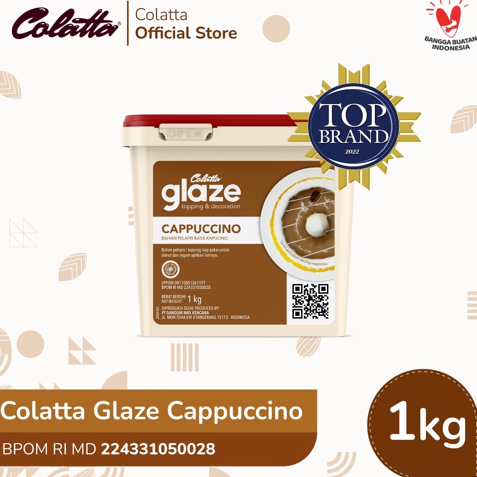 

[KODE PRODUK IHHEC7154] Colatta Glaze Cappucino - Bahan Pelapis Rasa Cappucino 1Kg